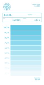 Druckbar color chart aqua