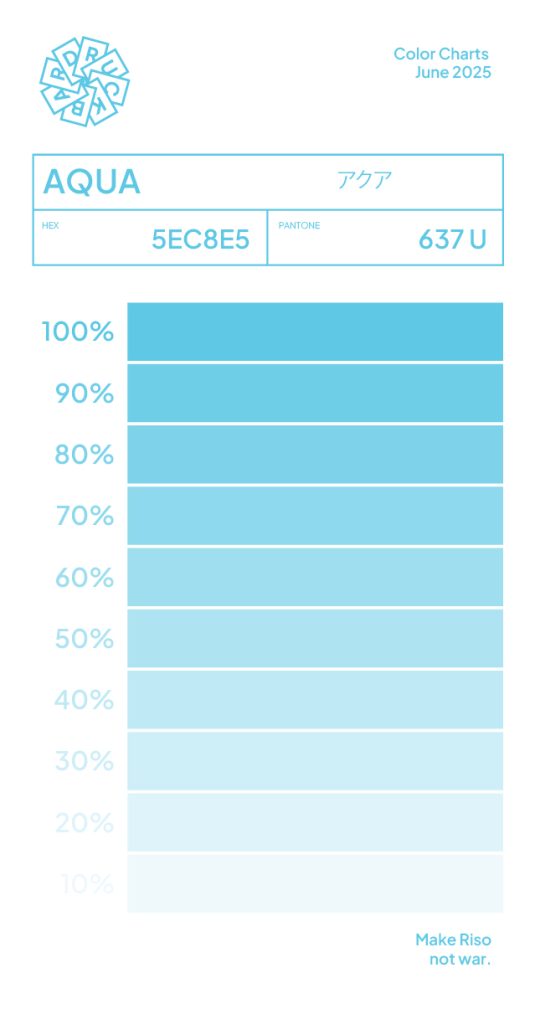 Druckbar color chart aqua
