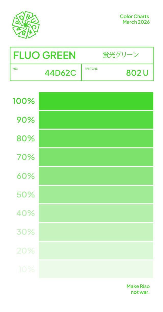 DruckBar ColorChart FluoGreen