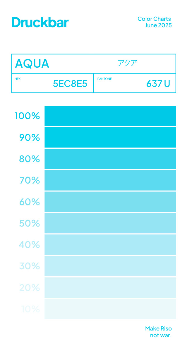 Druckbar Color chart Aqua