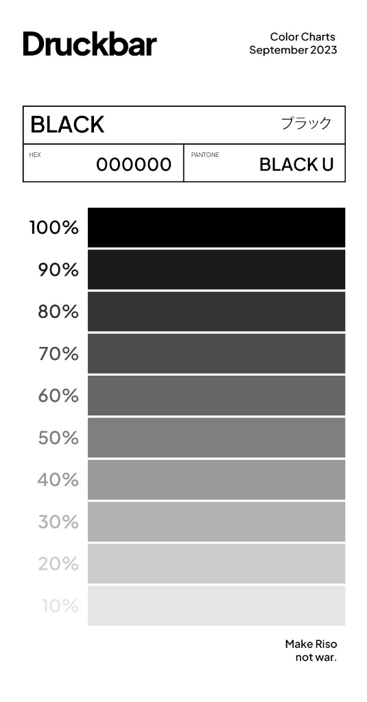 Druckbar Color chart black