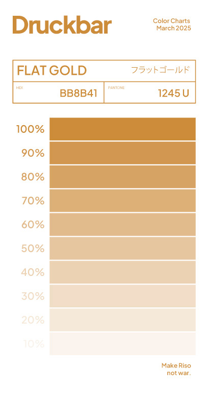Druckbar Color chart gold