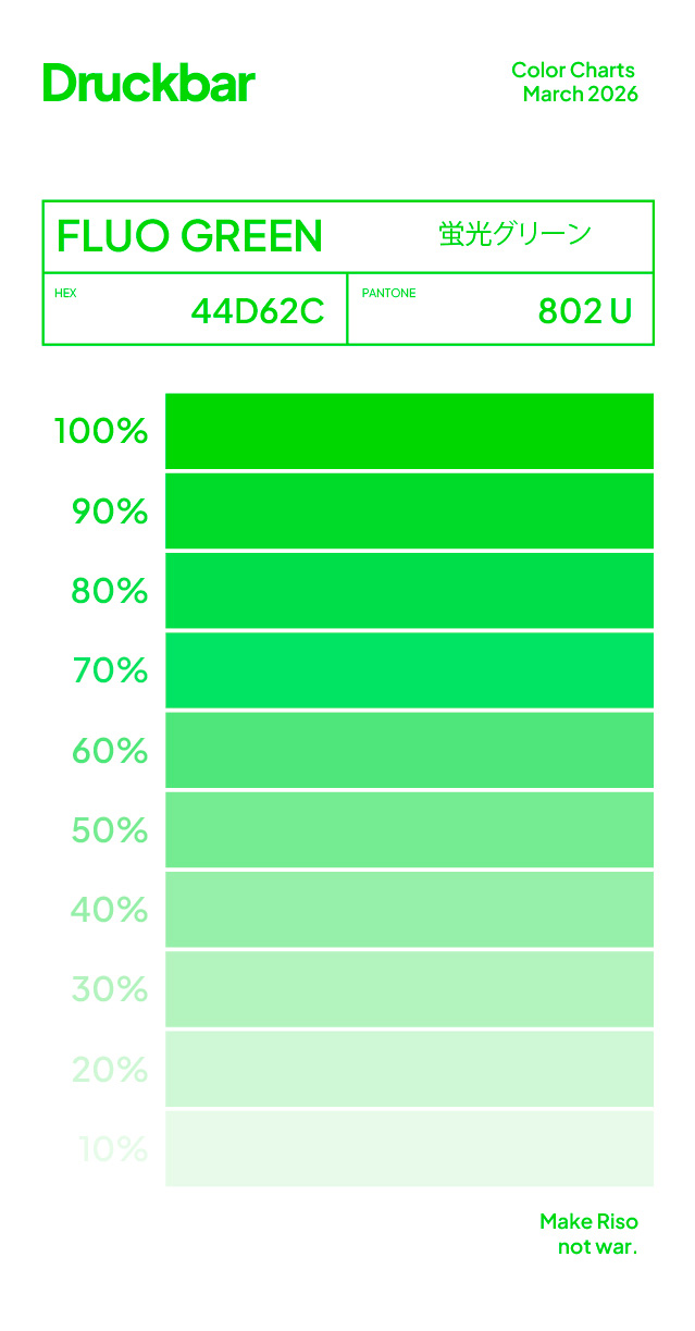 Druckbar Color chart fluo green