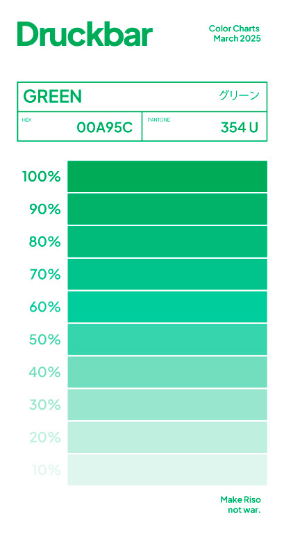 Druckbar Color chart green