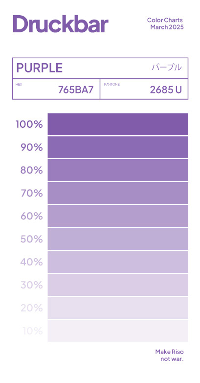 Druckbar Color chart purple