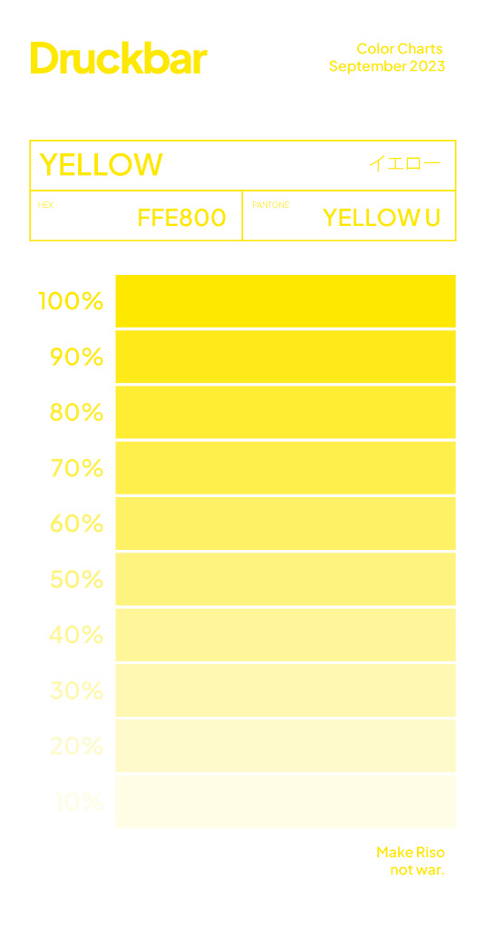 Druckbar Color chart yellow